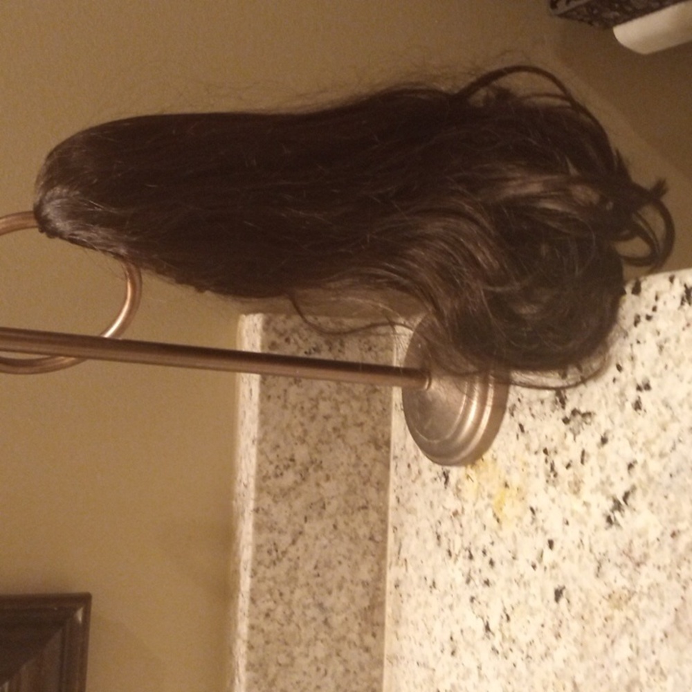 Hair Dark Brown Clip ponytail  dress up